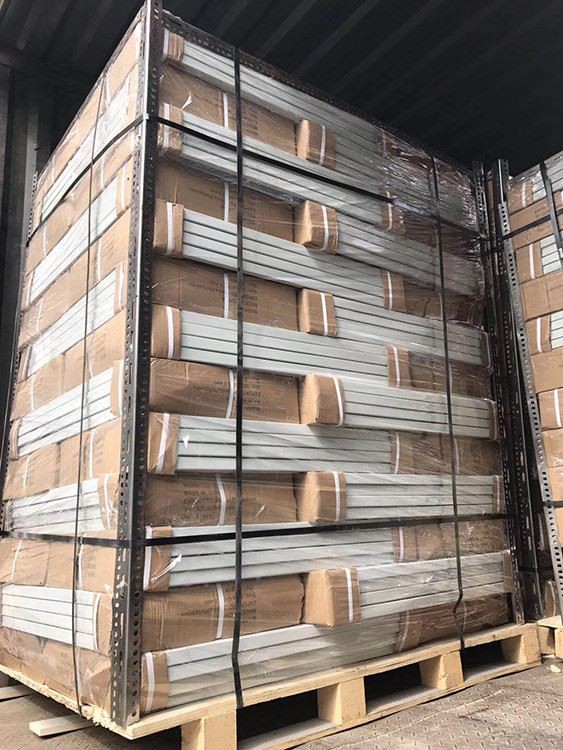 Packaging of OEM Angle Steel Light Duty Shelf before shipping Packaging of OEM Angle Steel Light Duty Shelf before shipping
